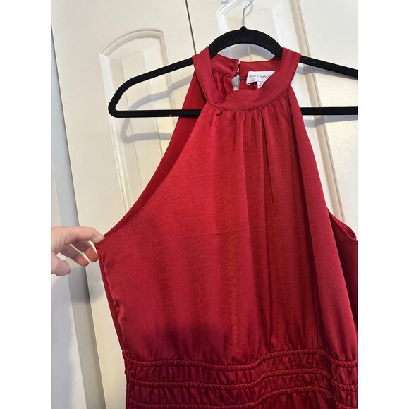 Lost + Wander Fleur Halter Maxi Dress in burgundy XL - Picture 5 of 8